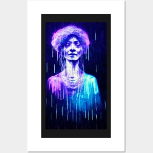 Haunting Woman in the Rain Posters and Art